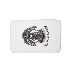 Tapis De Bain Apocalypse de Zombies Guerrier Patriotique Fou Rou