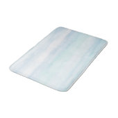 Tapis De Bain Aqua Blue Mint White Aquarelle rayures (Angle)