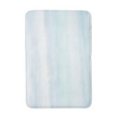 Tapis De Bain Aqua Blue Mint White Aquarelle rayures (Devant (Vertical))
