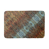 Tapis De Bain Aqua Brown et Orange Earthy Tribal Abstrait (Devant)