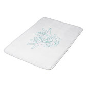 Tapis De Bain Aqua Coral Branch Blanc (Angle)