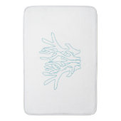 Tapis De Bain Aqua Coral Branch Blanc (devant Vertical)