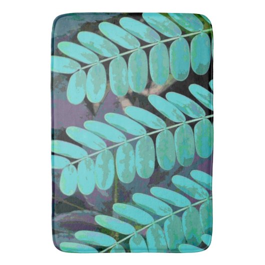 Tapis De Bain Aqua Feuilles (devant Vertical)
