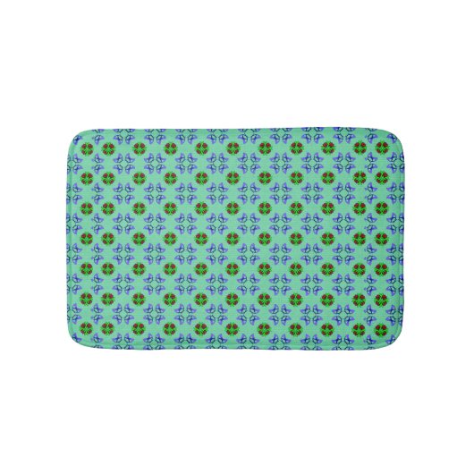 Tapis De Bain Aqua Floral (Devant)