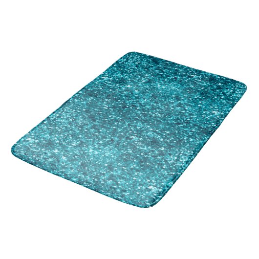 Tapis De Bain Aqua Gold Glitzy Parties scintillant (inspirée de (Angle)