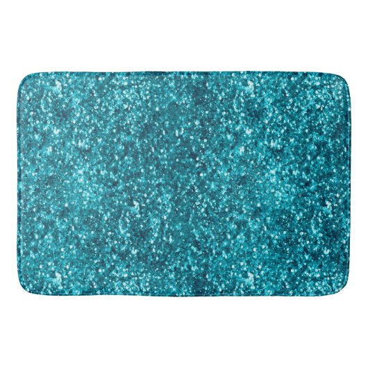 Tapis De Bain Aqua Gold Glitzy Parties scintillant (inspirée de (Devant)