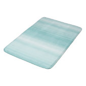 Tapis De Bain Aqua Mint White Beach Vibes (Angle)