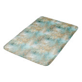 Tapis De Bain Aqua Tropical Gold Feuilles (Angle)