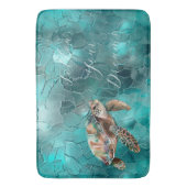 Tapis De Bain Aqua Turquoise Turquoise Glam (devant Vertical)