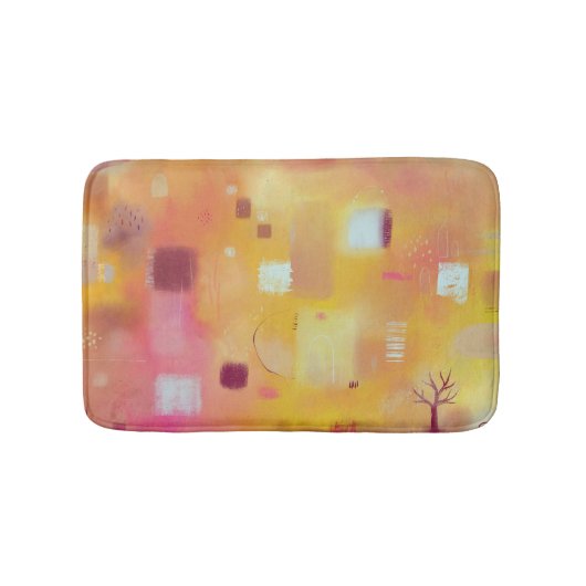 Tapis De Bain Aquarelle Abstraite moderne (Devant)