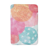 Tapis De Bain Aquarelle Abstraite rose et orange (Devant (Vertical))