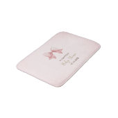 Tapis De Bain Aquarelle Baby shower des points de la cale rose (Angle)