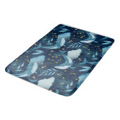 Tapis De Bain Aquarelle Baleines bleues à thème océanique (Angle)