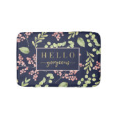 Tapis De Bain Aquarelle Berries et feuillage Hello Gorgeous (Devant)