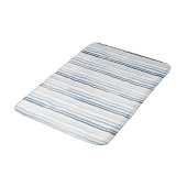 Tapis De Bain Aquarelle Bleu Ardoise, Gris, Blanc (Angle)
