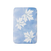 Tapis De Bain Aquarelle bleu ciel moderne et feuilles d'érable b (Devant (Vertical))