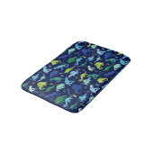 Tapis De Bain Aquarelle bleu vert Dinosaur Silhouette Enfants (Angle)