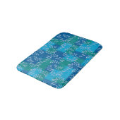 Tapis De Bain Aquarelle bleu vert ivoire (Angle)