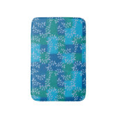 Tapis De Bain Aquarelle bleu vert ivoire (Devant (Vertical))