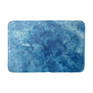 Tapis De Bain Aquarelle bleue