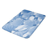 Tapis De Bain Aquarelle bleue Design floral (Angle)