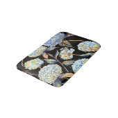 Tapis De Bain Aquarelle Blue Hydrangea : Motif foncé sans couleu (Angle)