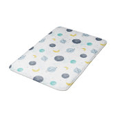 Tapis De Bain Aquarelle Blue Space Planet Motif (Angle)