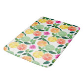 Tapis De Bain Aquarelle botanique Agrumes Floral (Angle)