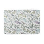 Tapis De Bain Aquarelle botanique bleu vert (Devant)
