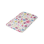 Tapis De Bain Aquarelle botanique Peinture de fleurs sauvages (Angle)