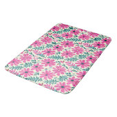 Tapis De Bain Aquarelle Botanique Rose (Angle)