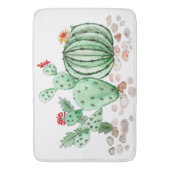 Tapis De Bain aquarelle, cactus (devant Vertical)