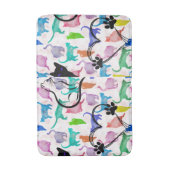 Tapis De Bain Aquarelle Chats Bain Mat (Devant (Vertical))