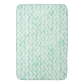 Tapis De Bain Aquarelle Chic Mint Chevron Stripes (devant Vertical)