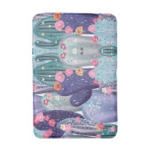 Tapis De Bain Aquarelle colorée Motif Cactus (Devant (Vertical))