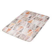 Tapis De Bain Aquarelle cool Pastel Terracotta Triangles Tribaux (Angle)