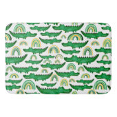 Tapis De Bain Aquarelle Crocodile Alligator Arc-en-ciel Enfants (Devant)