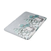 Tapis De Bain Aquarelle Cute Pingouin Noël Pine Arbre (Angle)