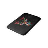 Tapis De Bain Aquarelle de cerf de Noël (Angle)