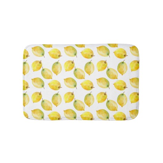 Tapis De Bain Aquarelle de citrons (Devant)