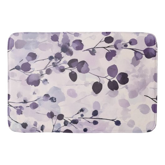 Tapis De Bain Aquarelle de lavande Eucalyptus Floral (Devant)