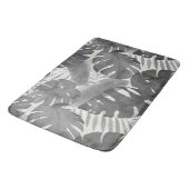 Tapis De Bain Aquarelle de Luana Mat de bain Feuille gris tropic (Angle)
