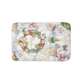 Tapis De Bain Aquarelle de Noël Monogramme (Devant)