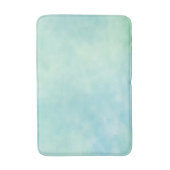 Tapis De Bain Aquarelle de teinture bleu à la menthe Aqua (Devant (Vertical))