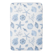 Tapis De Bain Aquarelle des coques bleues (devant Vertical)