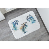 Tapis De Bain Aquarelle Dolphin Trio