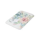 Tapis De Bain Aquarelle douce Pastel Blooming Cactus (Angle)