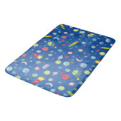 Tapis De Bain Aquarelle du Motif UFO de l'espace extra-atmosphér (Angle)