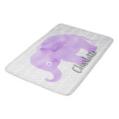 Tapis De Bain Aquarelle Elephant Shibori Primitive Chevron (Angle)