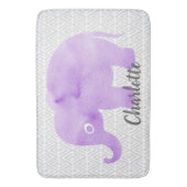 Tapis De Bain Aquarelle Elephant Shibori Primitive Chevron (devant Vertical)